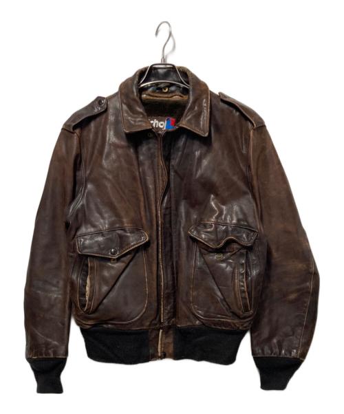 Schott（ショット）Schott (ショット) A-2 レザーフライトジャケット ブラウン サイズ:42の古着・服飾アイテム
