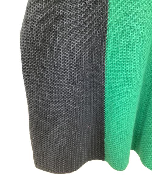 HOMME PLISSE ISSEY MIYAKE（オム プリッセ イッセイ ミヤケ）HOMME PLISSE ISSEY MIYAKE (オム プリッセ イッセイ ミヤケ) ニットベスト グリーン×ネイビー サイズ:-の古着・服飾アイテム