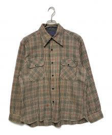 PENDLETON（ペンドルトン）の古着「千鳥柄チェックシャツ」｜ベージュ