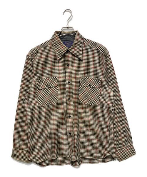 PENDLETON（ペンドルトン）PENDLETON (ペンドルトン) 千鳥柄チェックシャツ ベージュ サイズ:Lの古着・服飾アイテム
