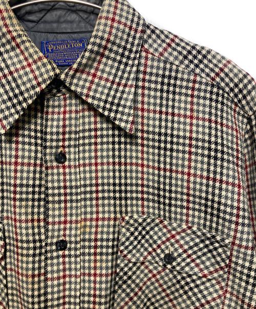 PENDLETON（ペンドルトン）PENDLETON (ペンドルトン) 千鳥柄チェックシャツ ベージュ サイズ:Lの古着・服飾アイテム
