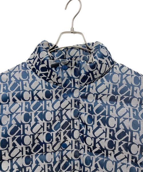 SUPREME（シュプリーム）SUPREME (シュプリーム) Fuck Jacquard Puffy Jacket ブルー サイズ:Mの古着・服飾アイテム