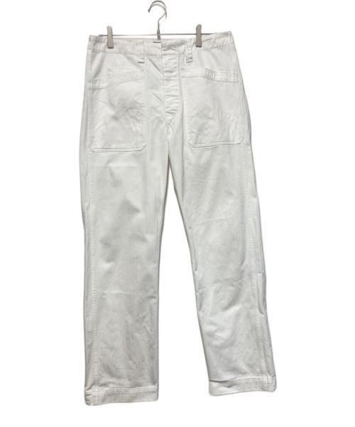 RRL（ダブルアールエル）RRL (ダブルアールエル) ヘリンボールツイルパンツ ホワイト サイズ:32/32の古着・服飾アイテム