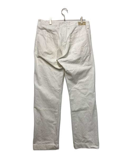 RRL（ダブルアールエル）RRL (ダブルアールエル) ヘリンボールツイルパンツ ホワイト サイズ:32/32の古着・服飾アイテム