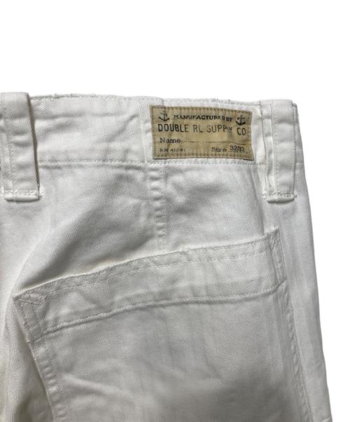 RRL（ダブルアールエル）RRL (ダブルアールエル) ヘリンボールツイルパンツ ホワイト サイズ:32/32の古着・服飾アイテム