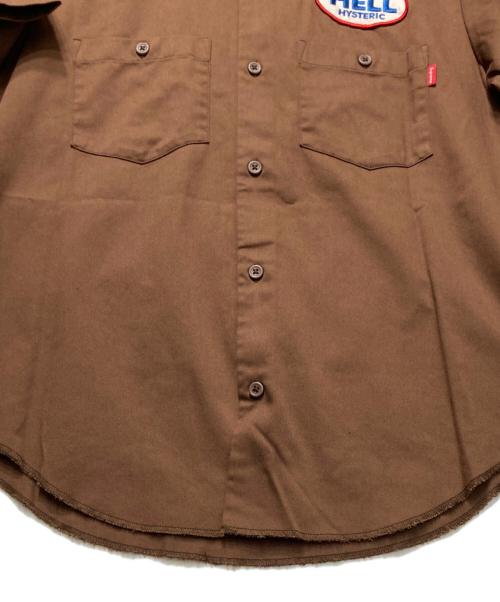 SUPREME（シュプリーム）Supreme (シュプリーム) Hysteric Glamour (ヒステリックグラマー) S/S Work Shirt ブラウン サイズ:Sの古着・服飾アイテム