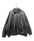 S.F.C(STRIPES FOR CREATIVE)ストライプフォークリエイティブ）の古着「SFC LEATHER BIG JACKET」｜ブラック