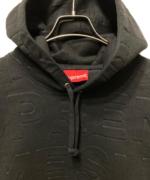 SUPREME（シュプリーム）SUPREME (シュプリーム) Embossed Logo Hooded Sweatshirt ブラック サイズ:Ｌの古着・服飾アイテム