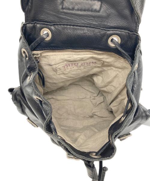 MIU MIU（ミュウミュウ）MIU MIU (ミュウミュウ) レザーミニリュック ブラックの古着・服飾アイテム