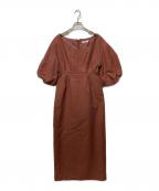 midealマイディール）の古着「ballon sleeve onepiece」｜ブラウン