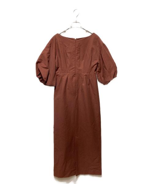 mideal（マイディール）mideal (マイディール) ballon sleeve onepiece ブラウン サイズ:freeの古着・服飾アイテム
