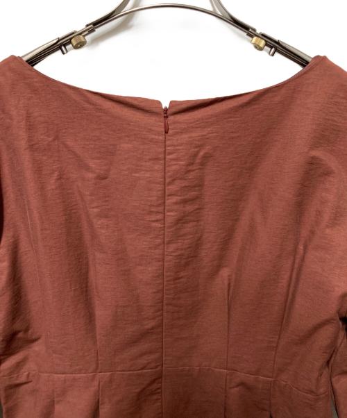 mideal（マイディール）mideal (マイディール) ballon sleeve onepiece ブラウン サイズ:freeの古着・服飾アイテム