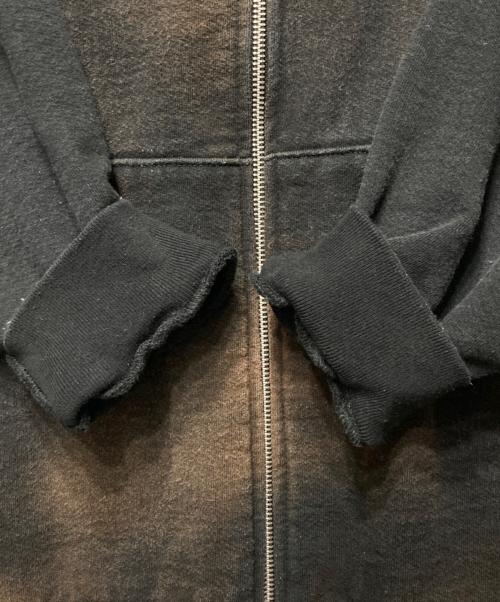 LOS ANGELES APPAREL（ロサンゼルスアパレル）LOS ANGELES APPAREL (ロサンゼルスアパレル) USED加工ジップパーカー ブラック×ブラウン サイズ:Ｌの古着・服飾アイテム