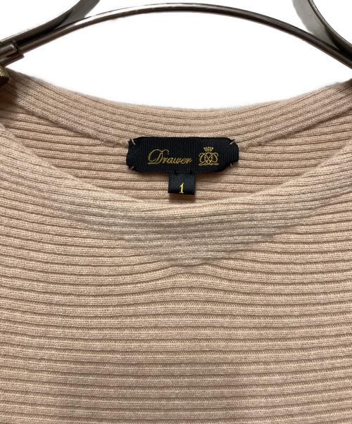 DRAWER（ドゥロワー）Drawer (ドゥロワー) クルーネックワンピース ベージュ サイズ:Freeの古着・服飾アイテム