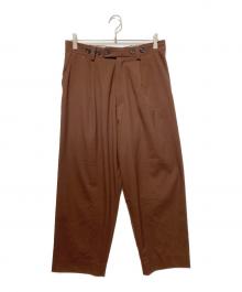 AMBERGLEAM（アンバーグリーム）の古着「タックパンツ」｜ブラウン