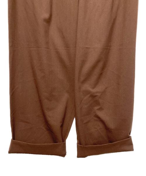 AMBERGLEAM（アンバーグリーム）AMBERGLEAM (アンバーグリーム) タックパンツ ブラウン サイズ:XLの古着・服飾アイテム