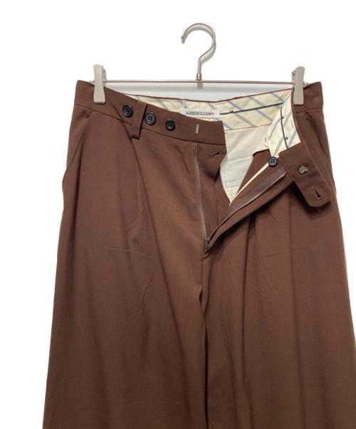 AMBERGLEAM（アンバーグリーム）AMBERGLEAM (アンバーグリーム) タックパンツ ブラウン サイズ:XLの古着・服飾アイテム