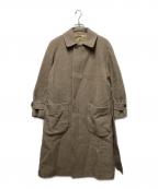 Phlannelフランネル）の古着「ヘリンボーンウールステンカラーコート」｜ベージュ