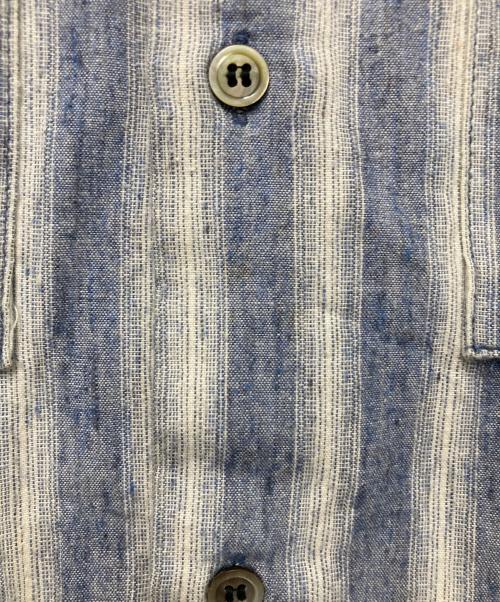 E.TAUTZ（イートーツ）E.TAUTZ (イートーツ) COLLAR LESS LINEMAN SHIRT ブルー サイズ:XSの古着・服飾アイテム