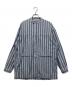 E.TAUTZ（イートーツ）の古着「COLLAR LESS LINEMAN SHIRT」｜ブルー