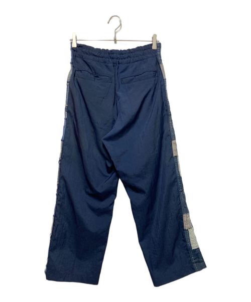 KUON（クオン）KUON (クオン) SALT SHRUNK NYLON TRACK PANTS BORO ネイビー サイズ:Sの古着・服飾アイテム