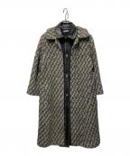 MIU MIUミュウミュウ）の古着「ツイードレザーコート」｜ベージュ