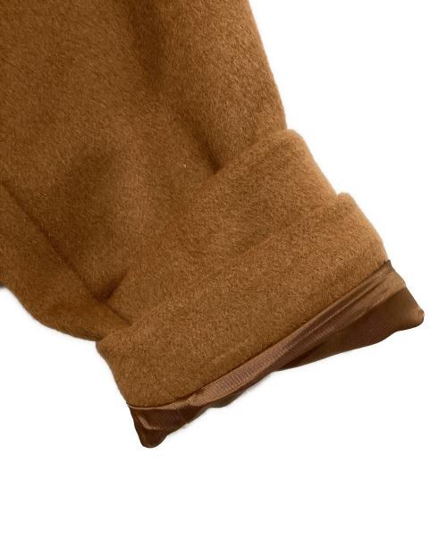 green label relaxing（グリーンレーベルリラクシング）green label relaxing (グリーンレーベルリラクシング) アンゴラビーバー スリット ノーカラー コート ブラウン サイズ:44の古着・服飾アイテム