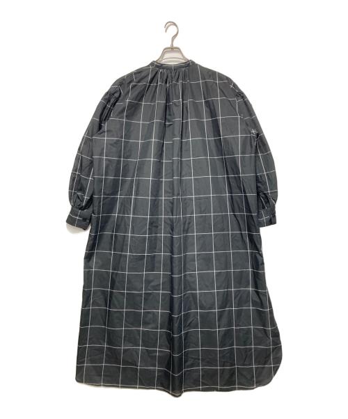 HYKE（ハイク）HYKE (ハイク) PLAID GATHER DRESS ブラック サイズ:1の古着・服飾アイテム
