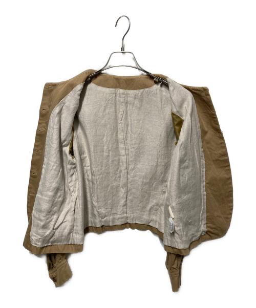 nest Robe（ネストローブ）nest Robe (ネストローブ) ノーカラージャケット ベージュ サイズ:freeの古着・服飾アイテム