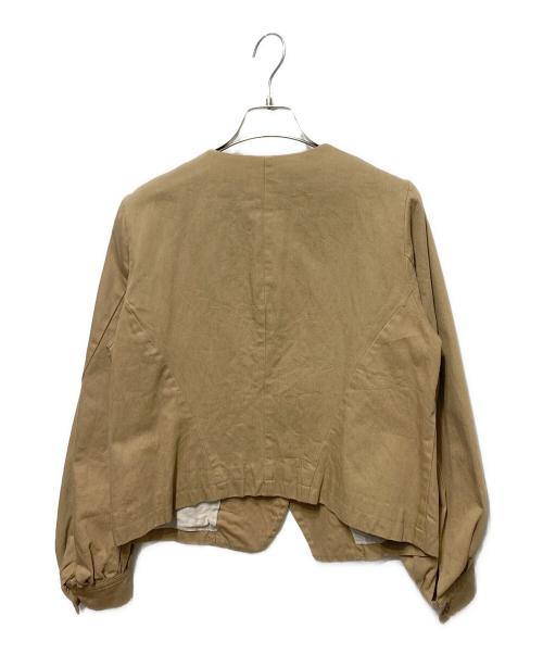 nest Robe（ネストローブ）nest Robe (ネストローブ) ノーカラージャケット ベージュ サイズ:freeの古着・服飾アイテム