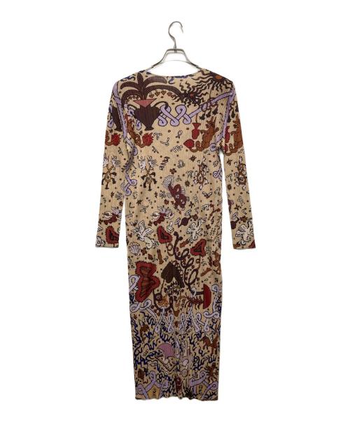 PLEATS PLEASE（プリーツプリーズ）PLEATS PLEASE (プリーツプリーズ) プリーツワンピース ベージュ サイズ:5の古着・服飾アイテム