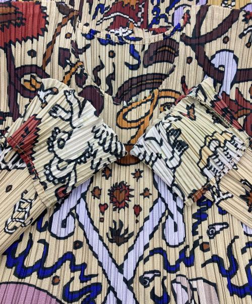 PLEATS PLEASE（プリーツプリーズ）PLEATS PLEASE (プリーツプリーズ) プリーツワンピース ベージュ サイズ:5の古着・服飾アイテム