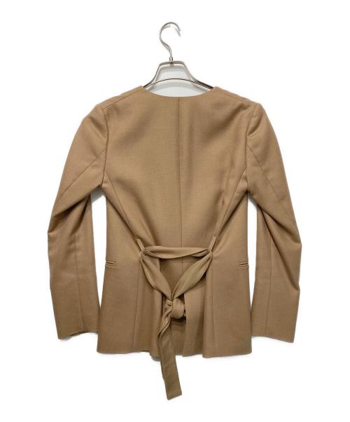 BEIGE（ベイジ）BEIGE (ベイジ) ノーカラージャケット ベージュ サイズ:2の古着・服飾アイテム