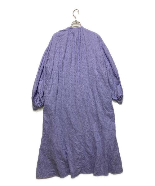 ne quittez pas（ヌキテパ）ne quittez pas (ヌキテパ) Cotton Voile Full Embroidery Shirts Dress パープル サイズ:Sの古着・服飾アイテム