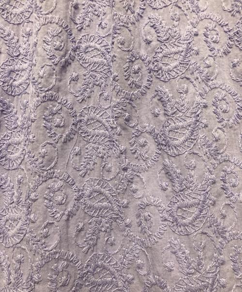 ne quittez pas（ヌキテパ）ne quittez pas (ヌキテパ) Cotton Voile Full Embroidery Shirts Dress パープル サイズ:Sの古着・服飾アイテム