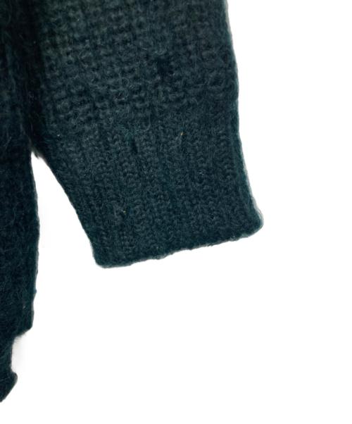 KOLOR（カラー）KOLOR (カラー) ボリュームウール キッドモヘア クレイジーパターン ニット グリーン×ブラック サイズ:3の古着・服飾アイテム