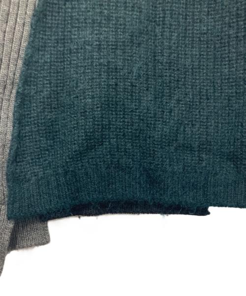 KOLOR（カラー）KOLOR (カラー) ボリュームウール キッドモヘア クレイジーパターン ニット グリーン×ブラック サイズ:3の古着・服飾アイテム
