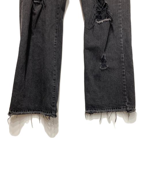 SOSHIOTSUKI（ソウシ オオツキ）SOSHIOTSUKI (ソウシ オオツキ) Crashed Denim Pants ブラック サイズ:46の古着・服飾アイテム