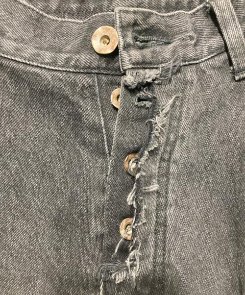 SOSHIOTSUKI（ソウシ オオツキ）SOSHIOTSUKI (ソウシ オオツキ) Crashed Denim Pants ブラック サイズ:46の古着・服飾アイテム