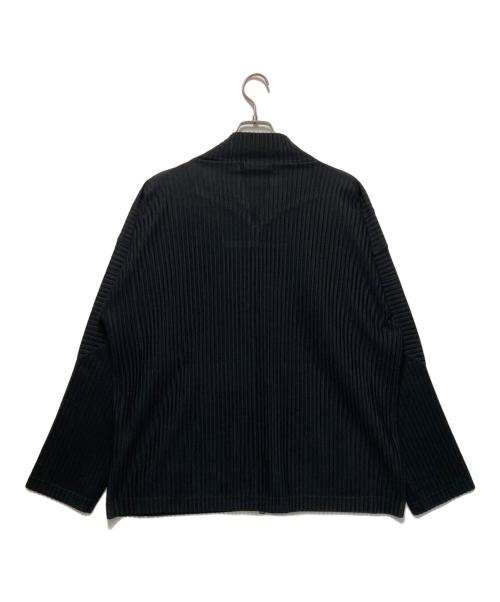 HOMME PLISSE ISSEY MIYAKE（オム プリッセ イッセイ ミヤケ）HOMME PLISSE ISSEY MIYAKE (オム プリッセ イッセイ ミヤケ) プリーツジップアップジャケット ブラック サイズ:3の古着・服飾アイテム