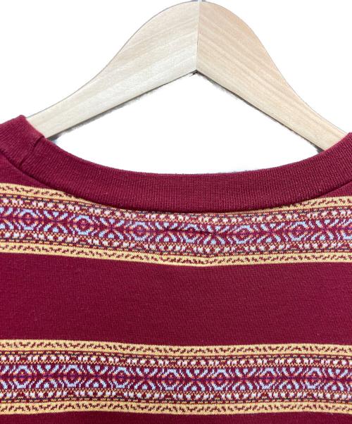 TENDERLOIN（テンダーロイン）TENDERLOIN (テンダーロイン) ジャガードB/DTシャツ レッド サイズ:Mの古着・服飾アイテム