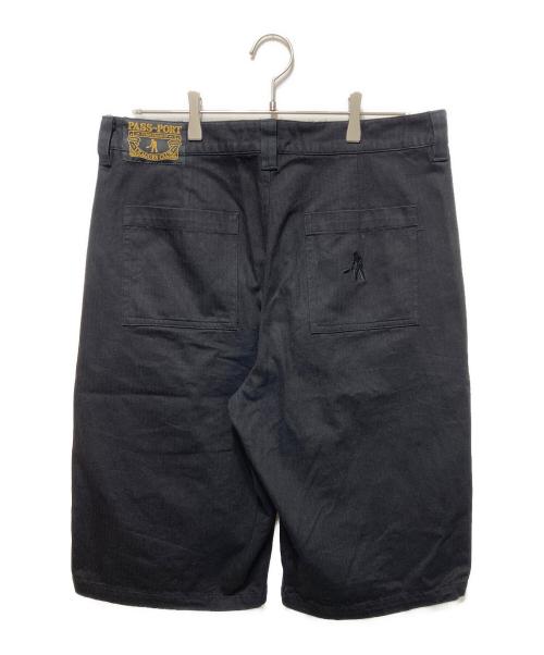 PASSPORT（パスポート）PASSPORT (パスポート) HBT 2タックハーフパンツ ブラック サイズ:32の古着・服飾アイテム