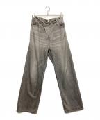 ）の古着「再構築デニムパンツ」｜グレー