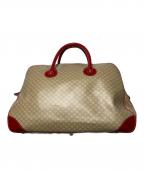 CELINEセリーヌ）の古着「ボストンバッグ」｜レッド×ベージュ