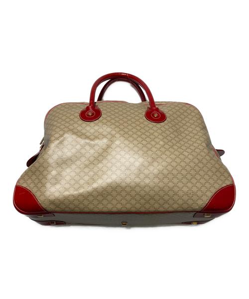 CELINE（セリーヌ）CELINE (セリーヌ) ボストンバッグ レッド×ベージュの古着・服飾アイテム