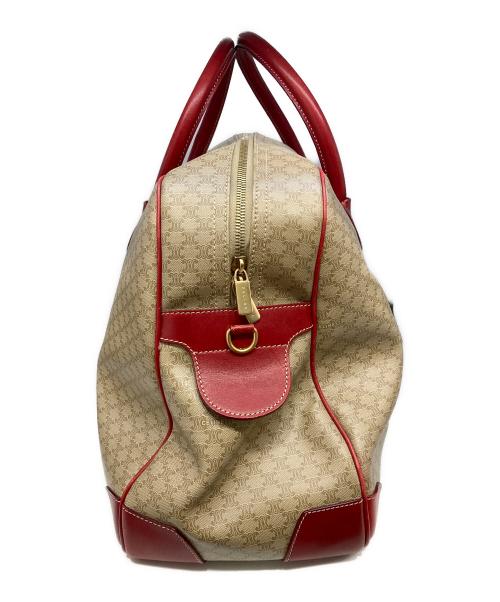 CELINE（セリーヌ）CELINE (セリーヌ) ボストンバッグ レッド×ベージュの古着・服飾アイテム