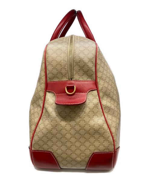 CELINE（セリーヌ）CELINE (セリーヌ) ボストンバッグ レッド×ベージュの古着・服飾アイテム