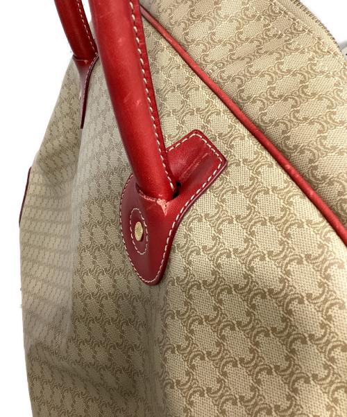 CELINE（セリーヌ）CELINE (セリーヌ) ボストンバッグ レッド×ベージュの古着・服飾アイテム