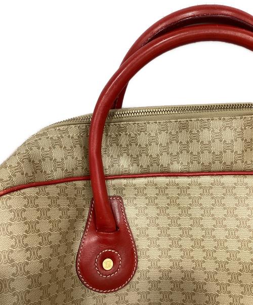 CELINE（セリーヌ）CELINE (セリーヌ) ボストンバッグ レッド×ベージュの古着・服飾アイテム