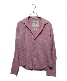 Frank&Eileen（フランクアンドアイリーン）の古着「スキッパーリネンシャツ」｜ピンク